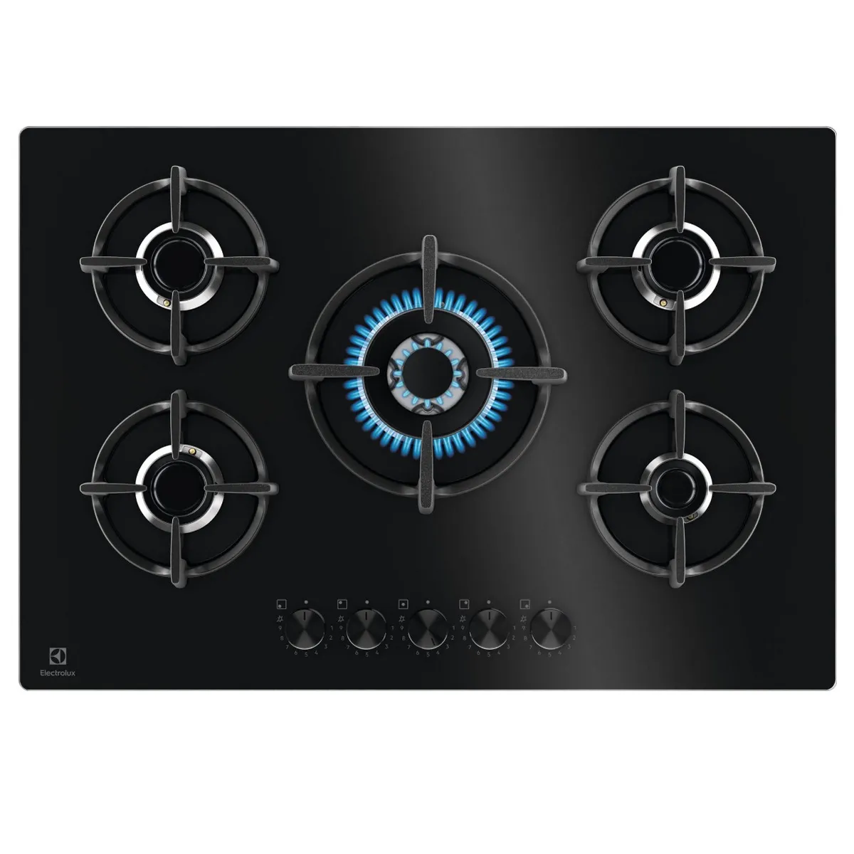 Table de cuisson gaz 75cm 5 feux noir - EGG75372K - ELECTROLUX