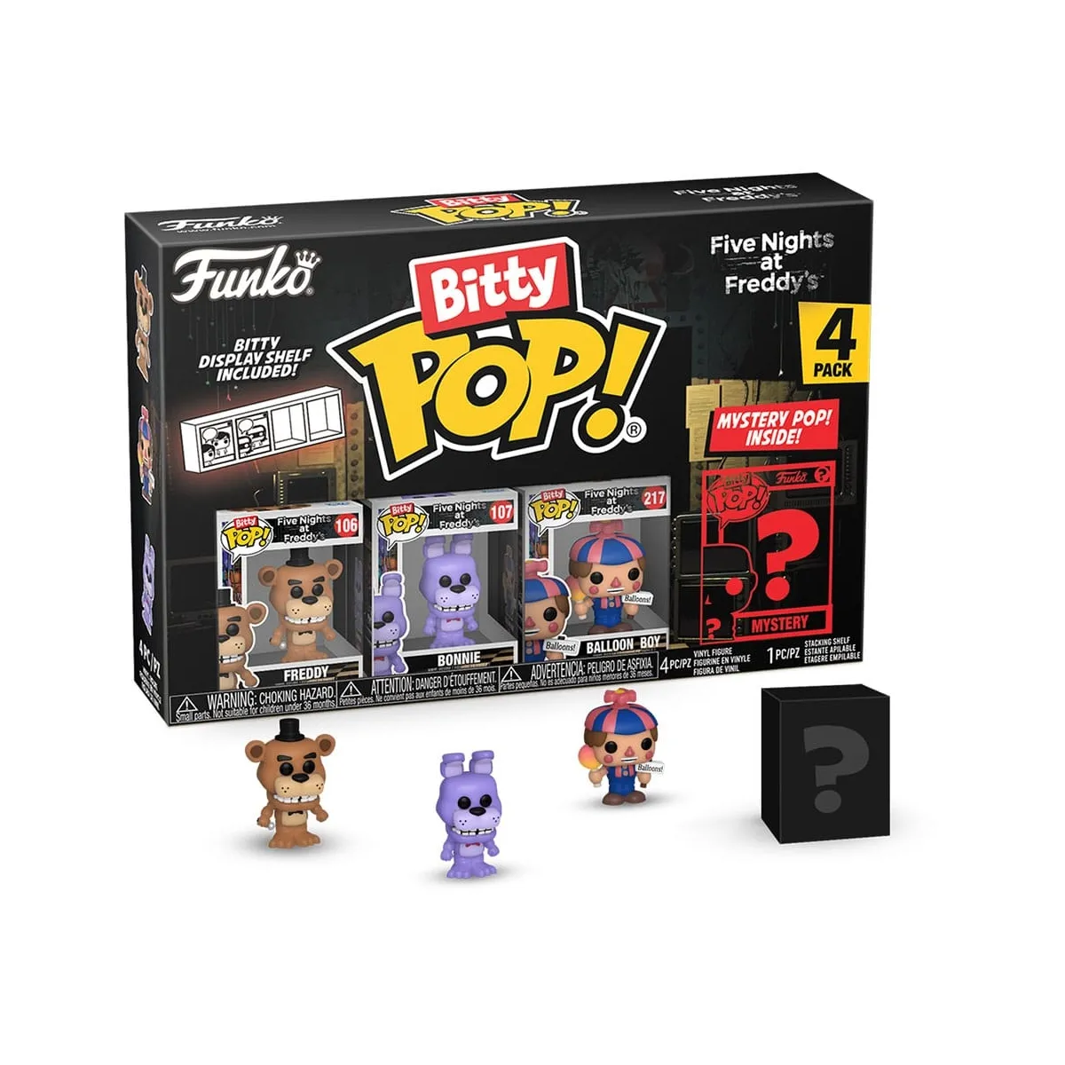 Five Nights at Freddy's - Pack 4 figurines Bitty POP! Vinyl Freddy 2,5 cm