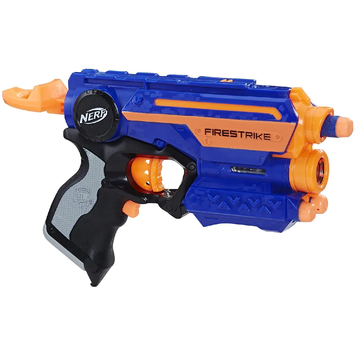 pistolet élite Firestrike bleu orange noir