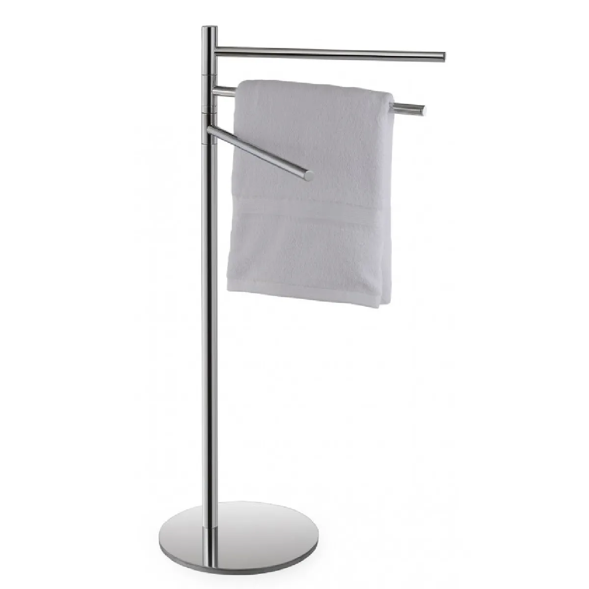 Porte serviette triple pivotant sur pied OMEGA en chrome 37x85x25 cm