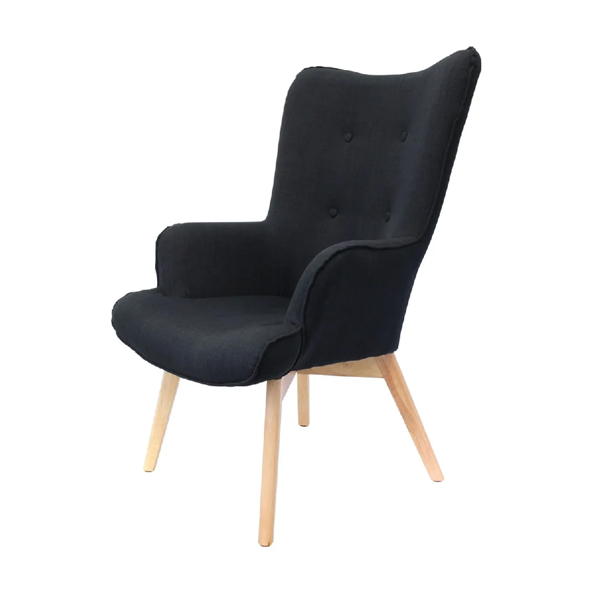 Fauteuil de salon scandi Helsinki - Noir