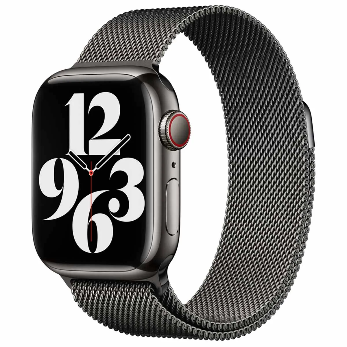 Bracelet à boucle Milanais pour Apple Watch Series 1 á 10 / SE / Ultra (2) (44/45/46/49 mm) - Graphite