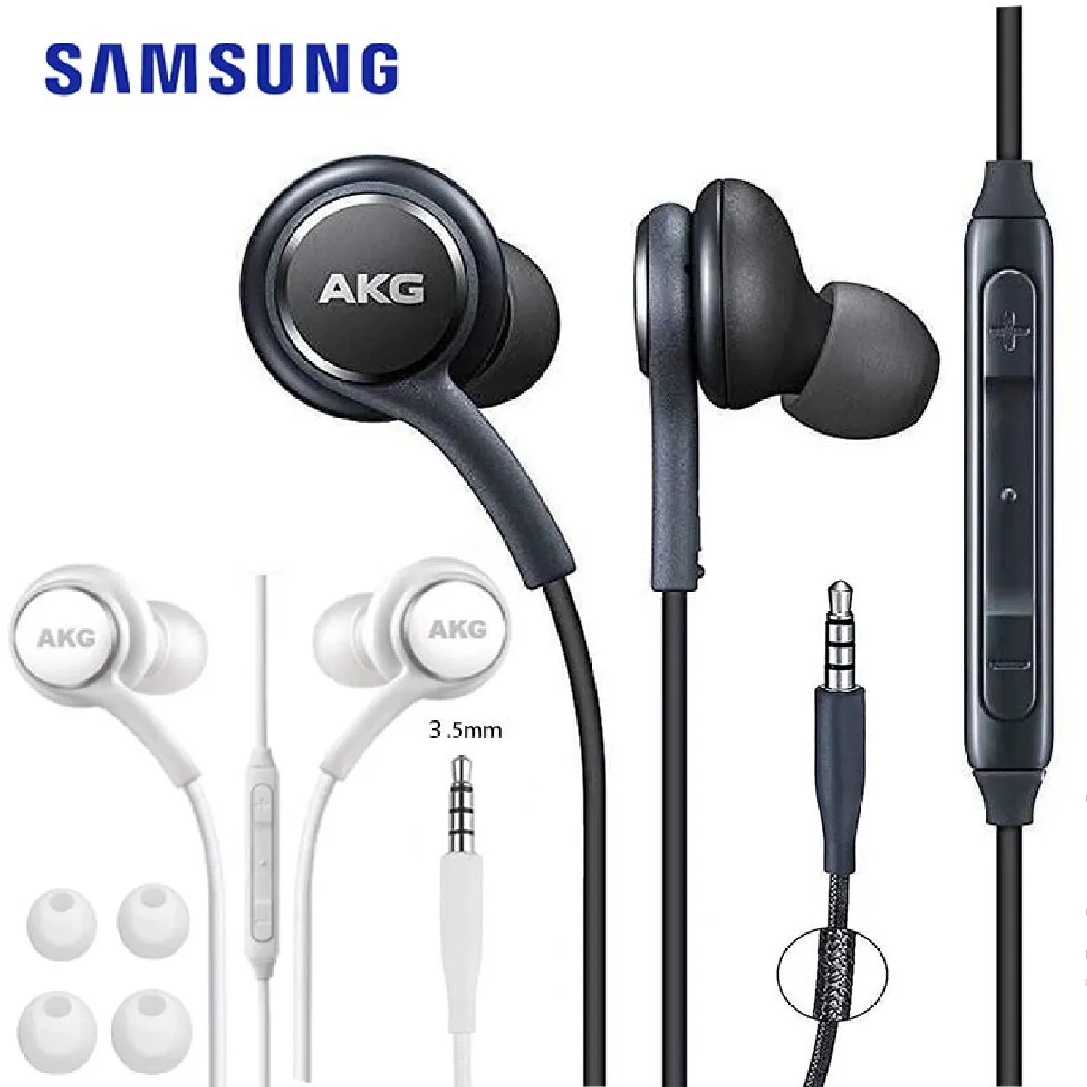 Écouteurs d'origine samsung AKG EO-IG955 avec microphone 3,5 mm écouteurs intra-auriculaires filaires pour Galaxy S10 s10E S10 PLUS S8 S8 + S9 note 8/9