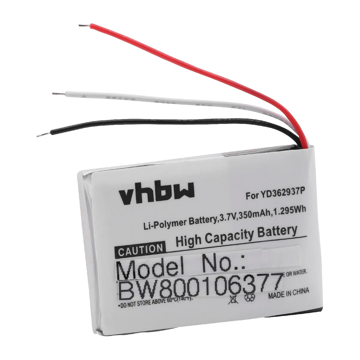 vhbw Batterie 350mAh pour télécommande de GoPro Wi-Fi, ARMTE-001 remplace YD362937P.