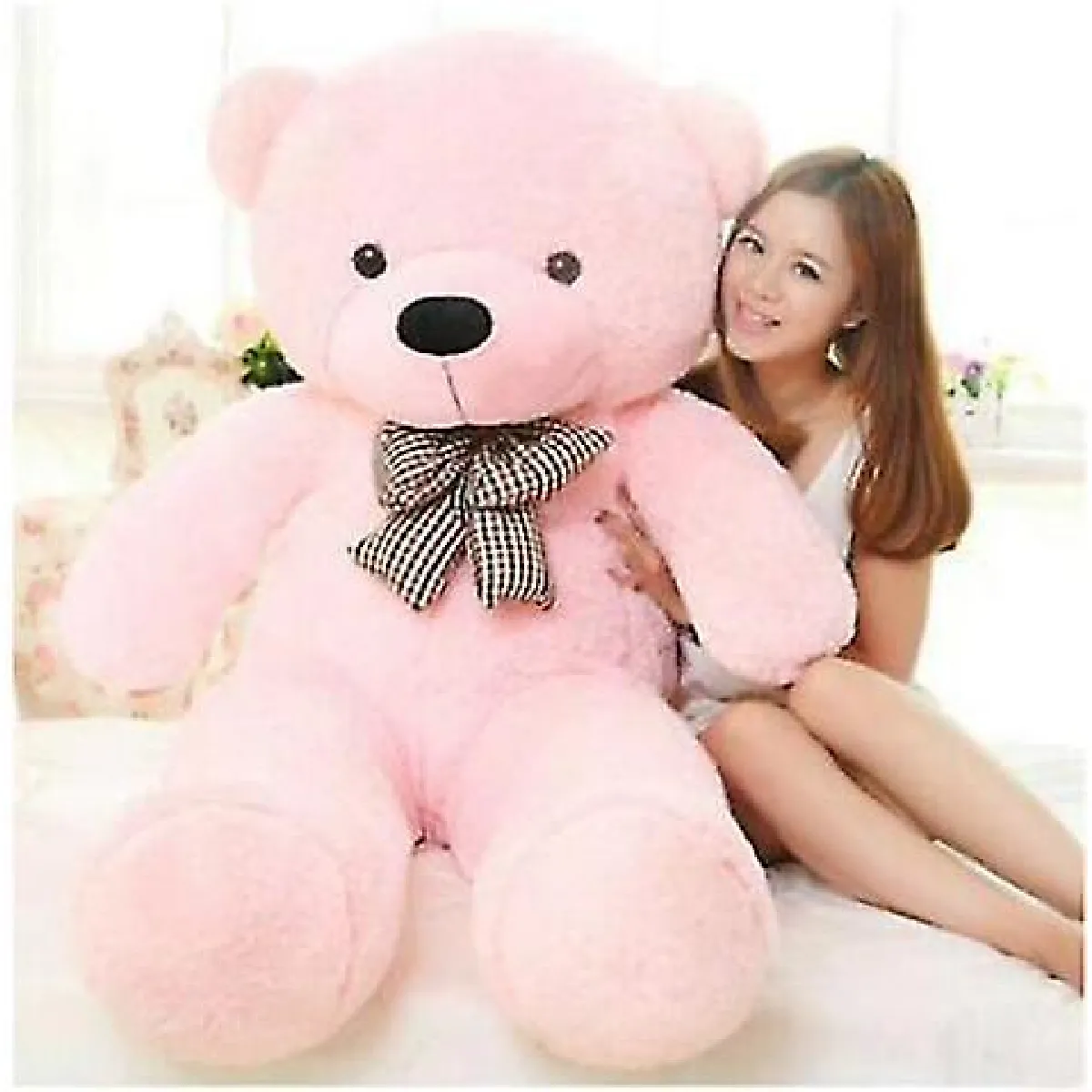 Peluche ours en peluche géant farci rose (120 cm)