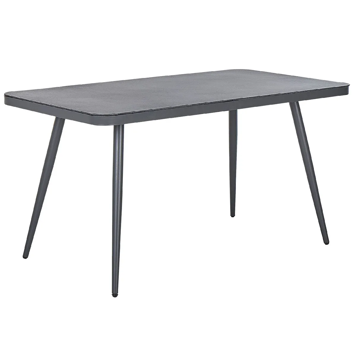 Table de jardin 140 x 80 cm Verre Gris LIPARI