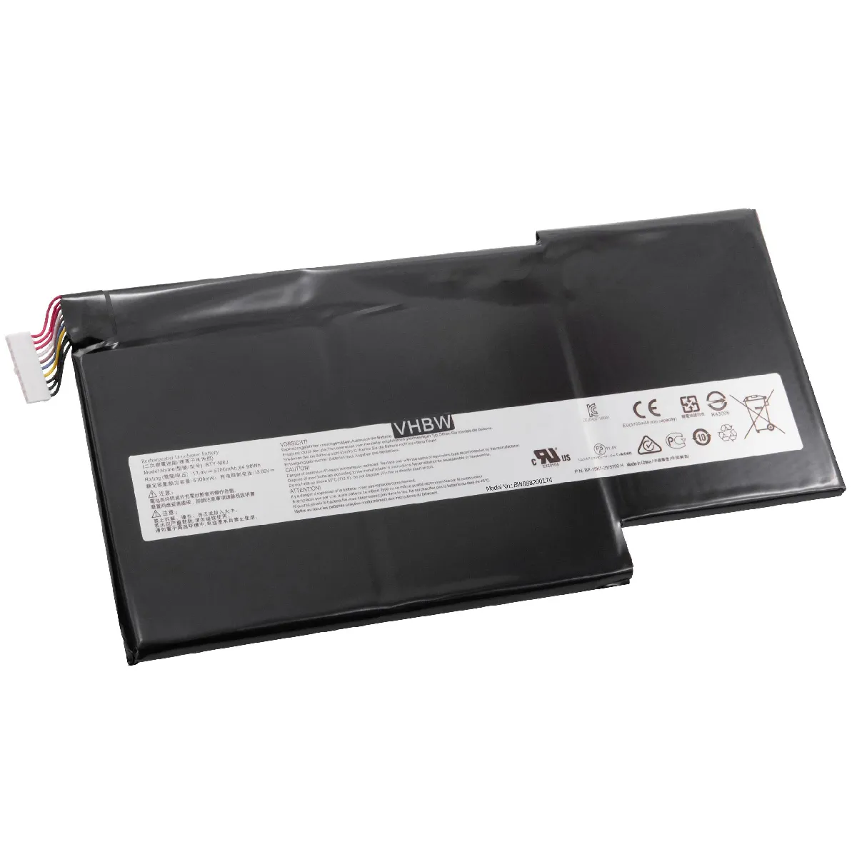 vhbw Li-Polymère batterie 5700mAh (11.4V) pour ordinateur portable laptop notebook comme MSI BTY-M6J, BTY-U6J