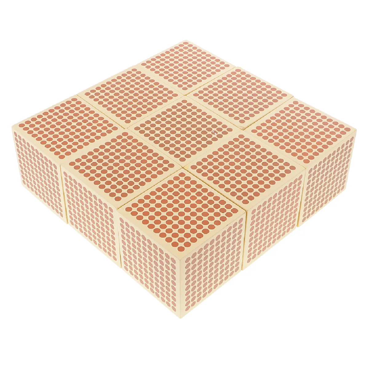 Jeu Educatif Enfants Montessori Matériel Mathématiques Jouet en Bois - 9000 Points Cubes