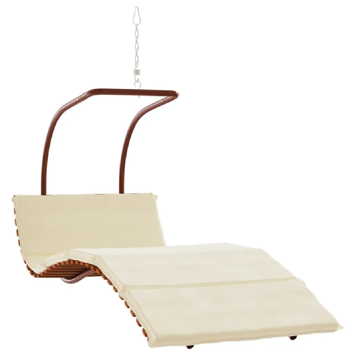 Chaise à bascule - Fauteuil Relax, design moderne avec coussin tissu et bois massif de peuplier -GKD11544