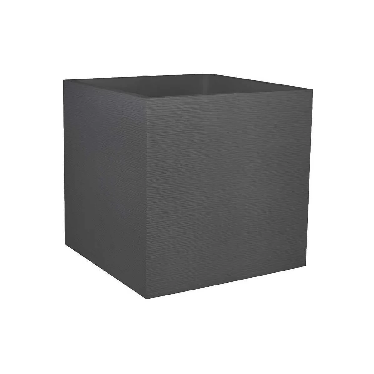 Jardinière carrée Graphit 49,5 x 49,5 x 49,5 cm - 57 L - Gris anthracite - Eda