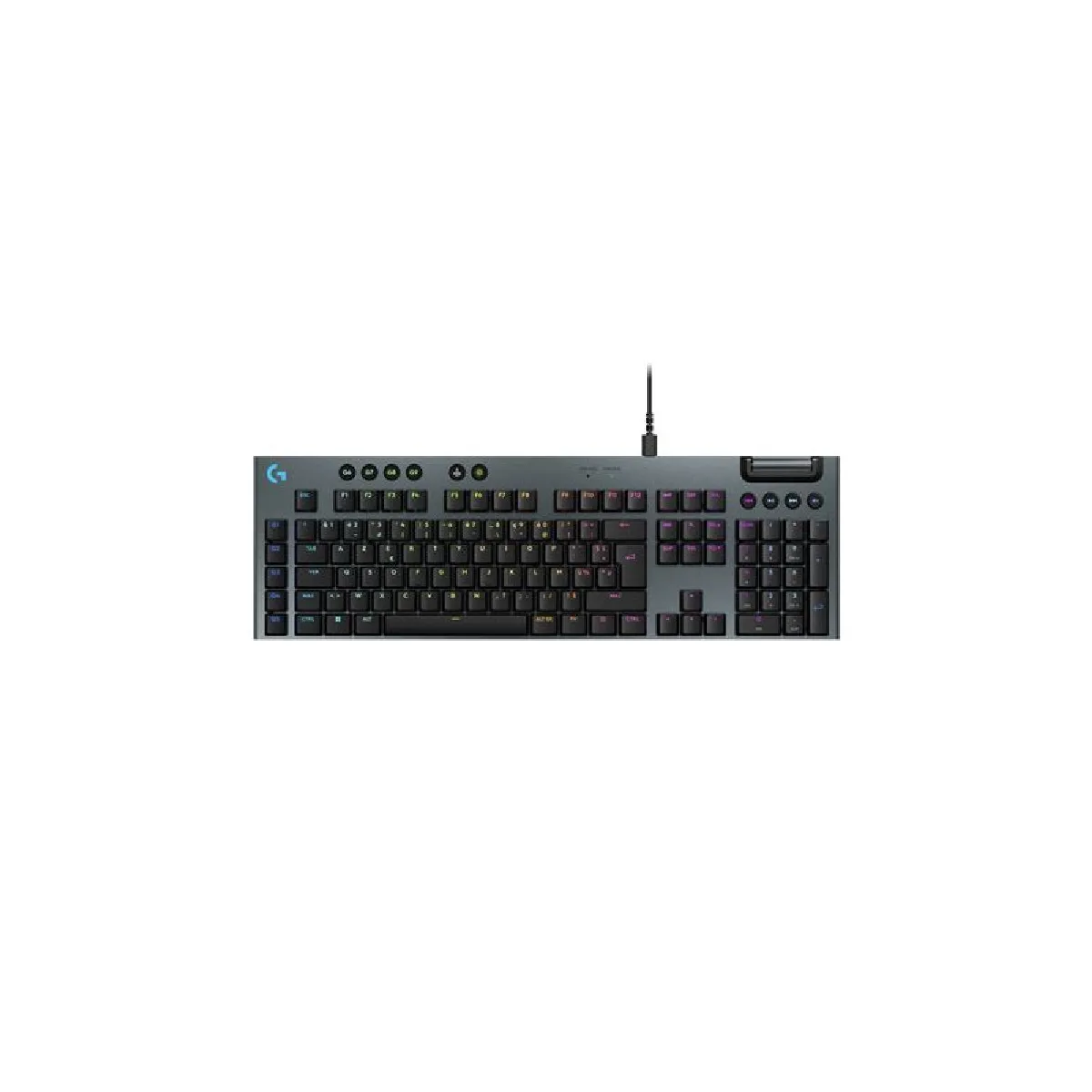 Clavier gaming mécanique filaire ultra plat Azerty Logitech G915 X Tactile Noir