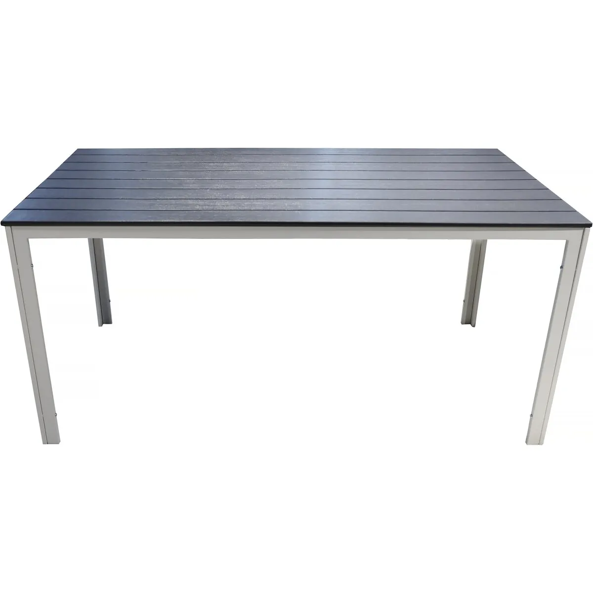 Table de jardin avec lattes en plastique Majorque 156 x 78 x 74 cm - Gris