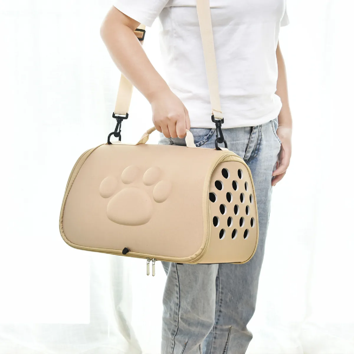 Chiens et chats Porte-animaux pliables Cage mezzanine pliable Sacs à main Sacs à main Fournitures pour animaux Accessoires de transport - Porte-chiens