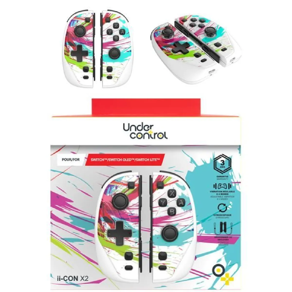 Manette Joy-con compatible Nintendo switch Manette Bluetooth Joy-Con STREET ART BLANC Contrôleurs Gamepad contrôleur non officiel