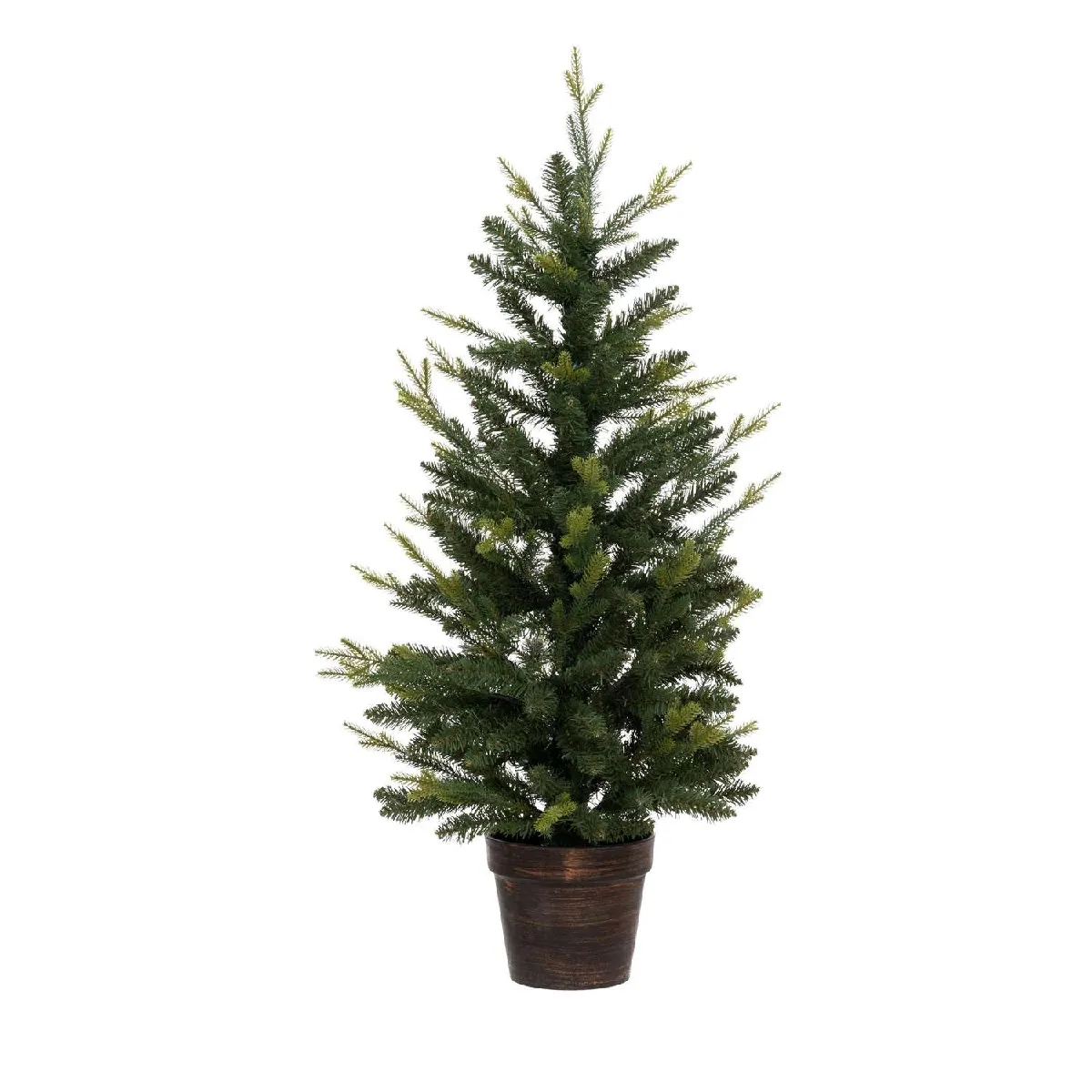 Sapin de Noël artificiel Helsinki en pot - H. 100 cm - Vert