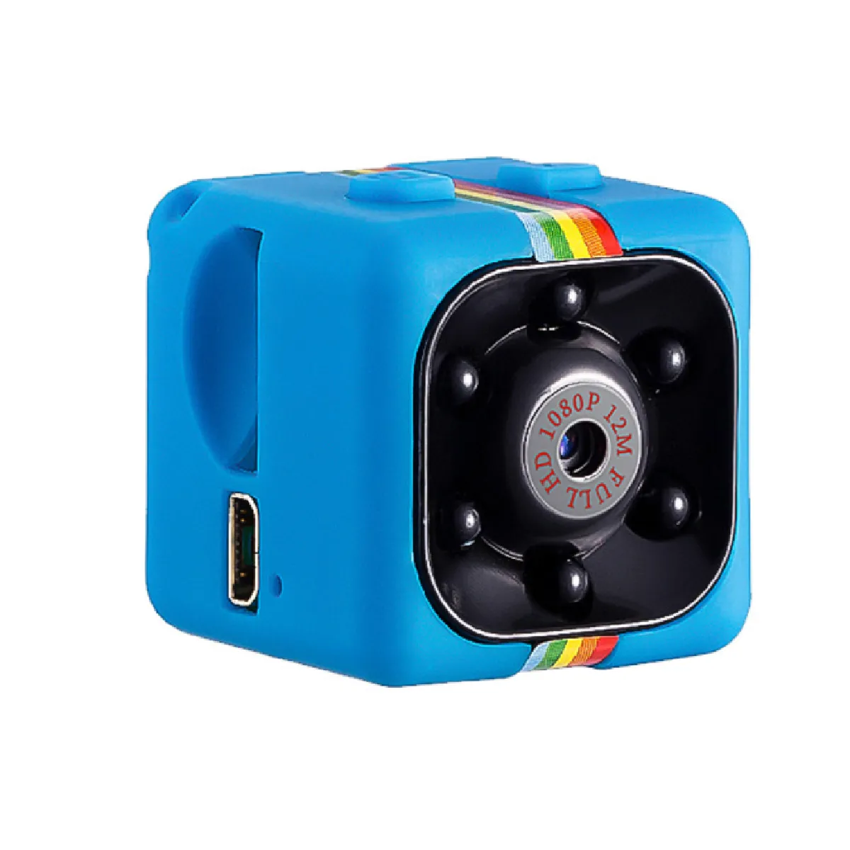 Caméra Espion Caméra sans Fil, HD 1080P Portable Petite Nanny Cam avec Caméra de Détection de Mouvement pour la Sécurité Intérieure Extérieure, Bleu