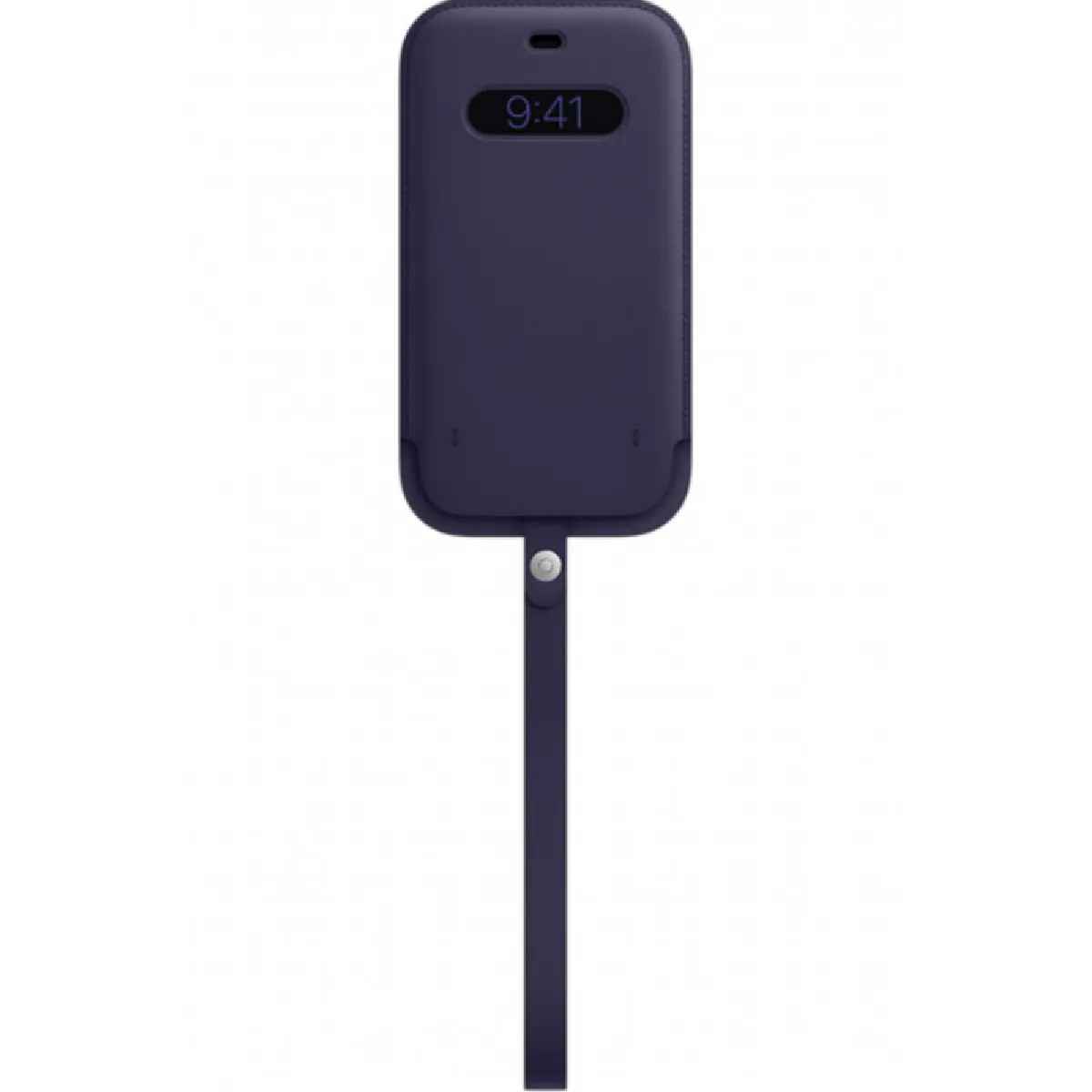 Housse en cuir avec MagSafe pour iPhone 12 Pro Max Violet profond