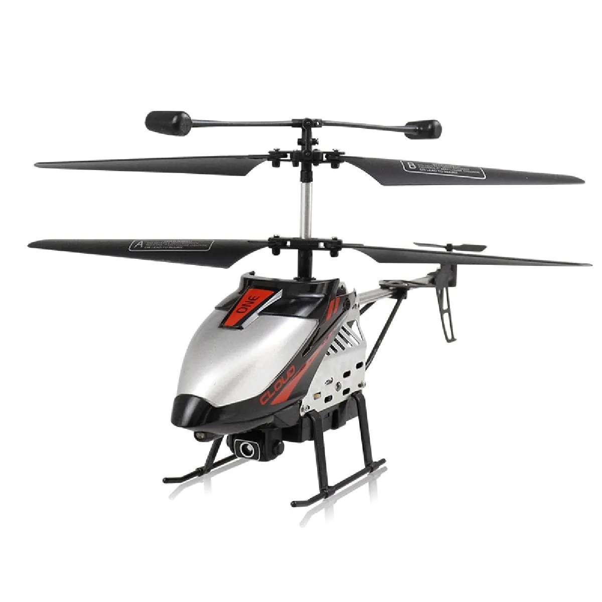 Nouvel hélicoptère RC 2.4G 4CH hélicoptère radiocommandé avec lumière LED un clic Hélicoptère hors ligne cadeau d'anniversaire pour les enfants - RC Helicopter (argent)