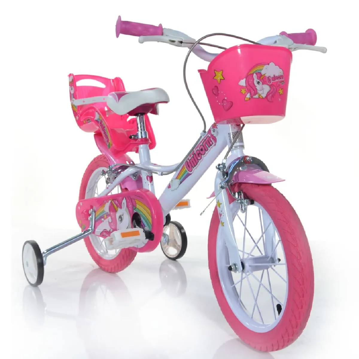 Dino Bikes Vélo pour enfants Unicorn Rose 14