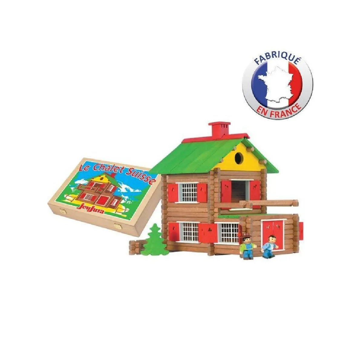 JEUJURA - Mon Chalet en Bois 175 pieces Coffret en Bois