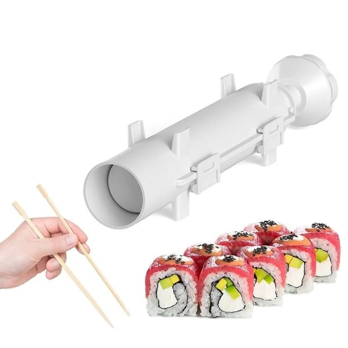 Appareil rouleur pour sushi maki tube poussoir preparation makis