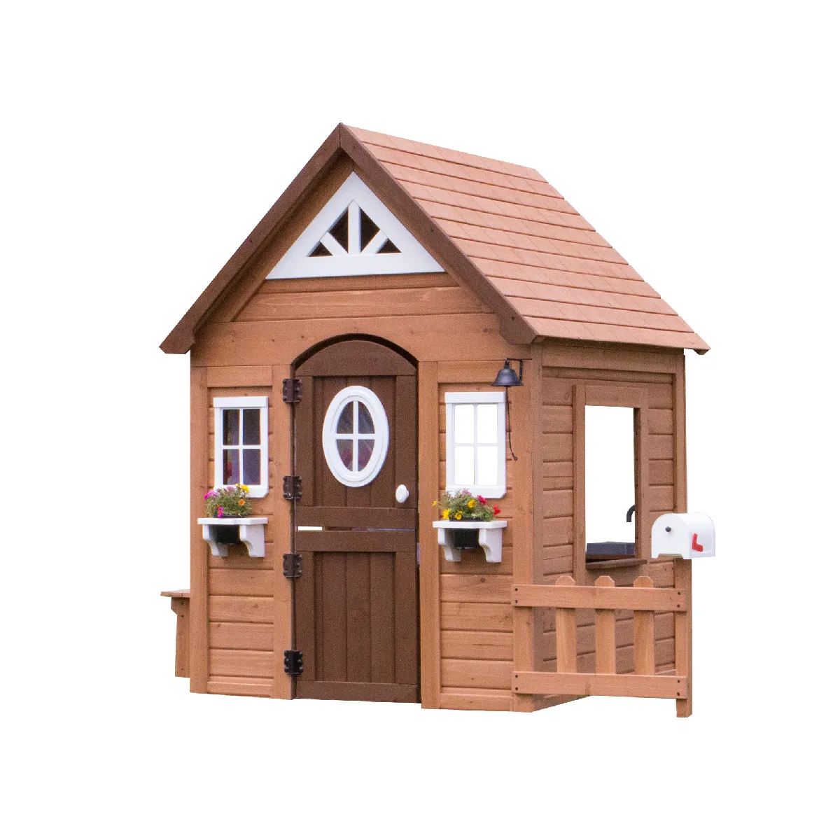 Backyard Discovery Aspen Maisonnette en Bois - Maisonnette de Jardin - Cabane Enfant Exterieur bois / Maisonnette Exterieur / Maisonnette de Jardin en bois / Cabane Maisonnette Cuisine et Accessoires