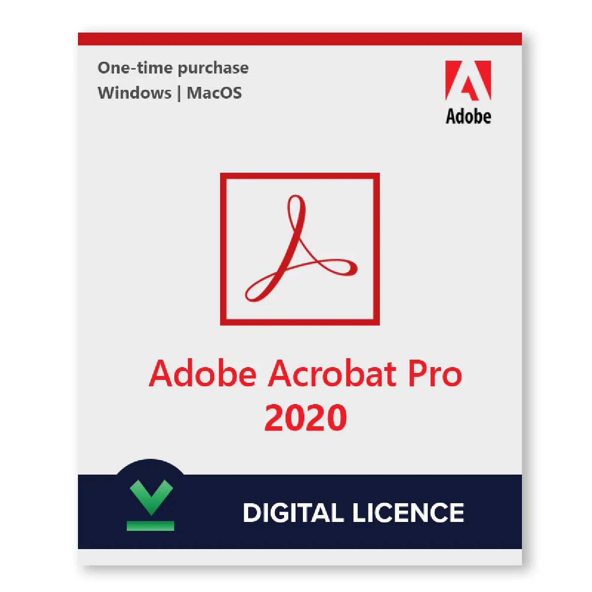 Adobe Acrobat Pro 2020 - Licence numérique perpetuelle - Logiciel en téléchargement