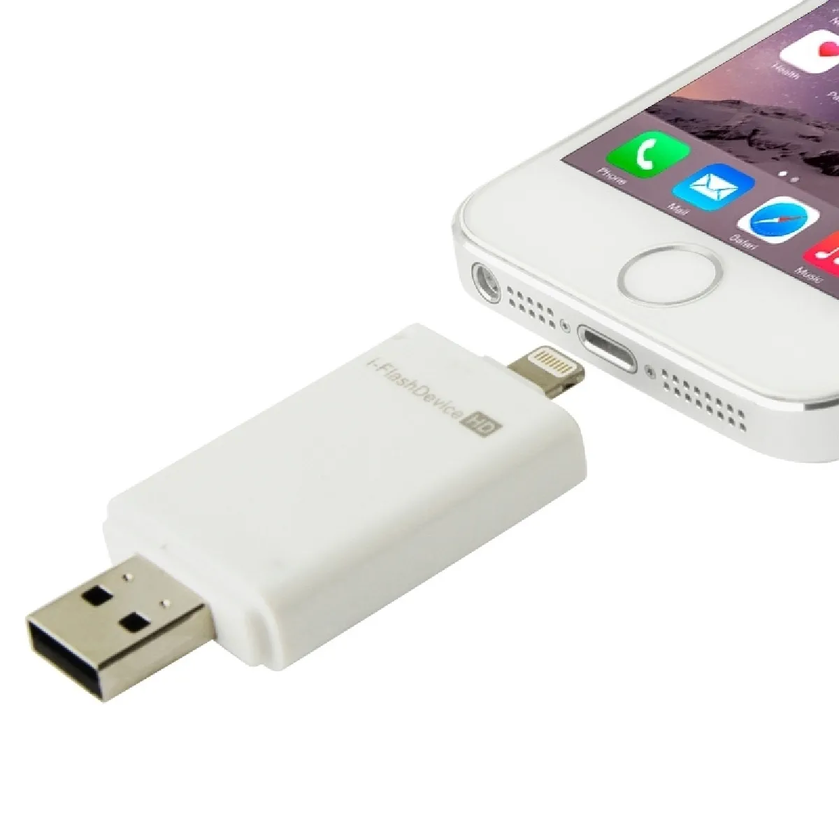 Clé USB pour iPhone / iPad / iPod touch 32 Go i-Flash Driver HD U disque USB Memory Stick Bllanc