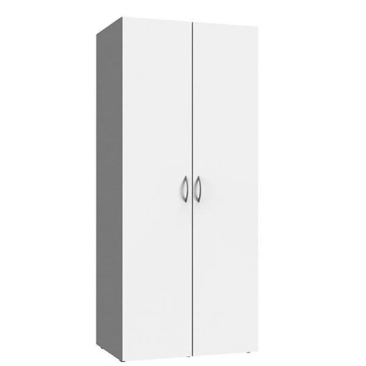 Armoire de rangement LUND 2 portes blanc mat largeur 80 x 54 cm profondeur