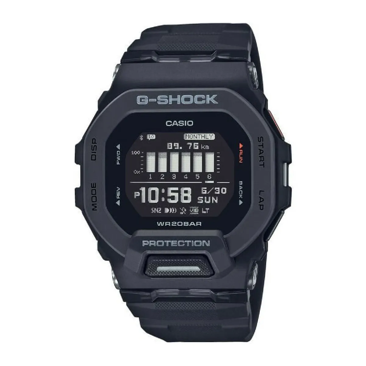 CASIO G-Shock GBD-200-1ER Montre - Résistante aux chocs - Multifonctions - Noir