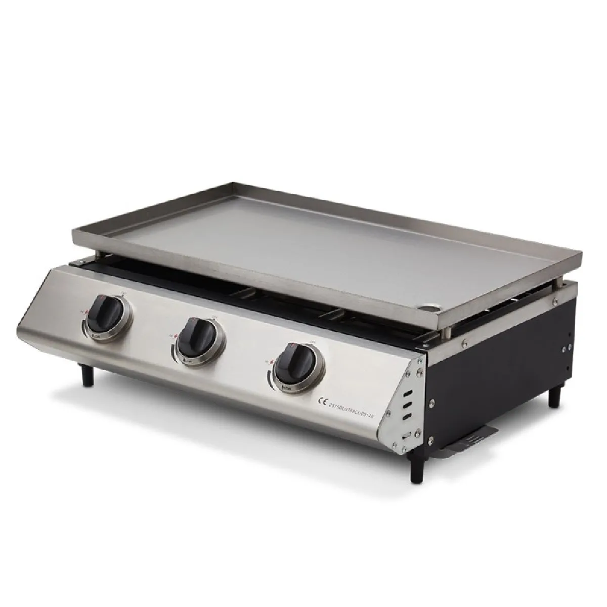 Plancha Cadix 3 feux - COOKING BOX - Plaque inox 62 x 37,5 cm - Tiroir graisse - Jusqu'à 8 convives - 9,45 kW