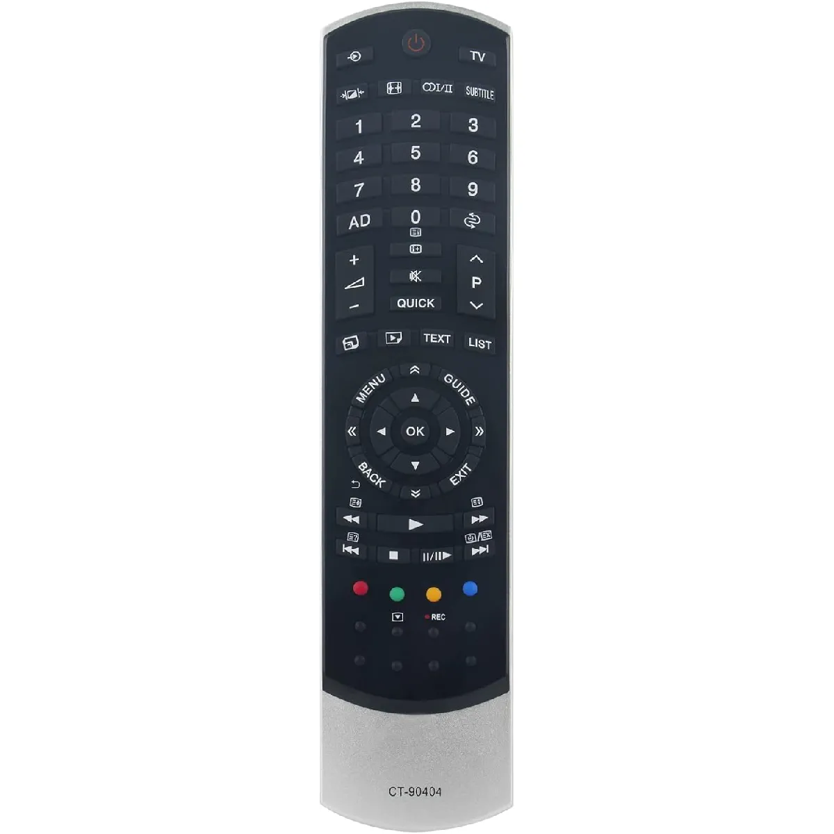 Ct-90404 Telecommande Remplacee Pour Toshiba Tv 40Rl933G 32Tl933Rb 40Tl933Rb 46Tl963G 40Tl963Rb 42Vl963Rb 55Vl963Rb 23Rl933B 32Rl953B 32Rl938G 32Rl958B 40Rl933 40Rl953B 40Rl938G 40Tl938G 46Ml