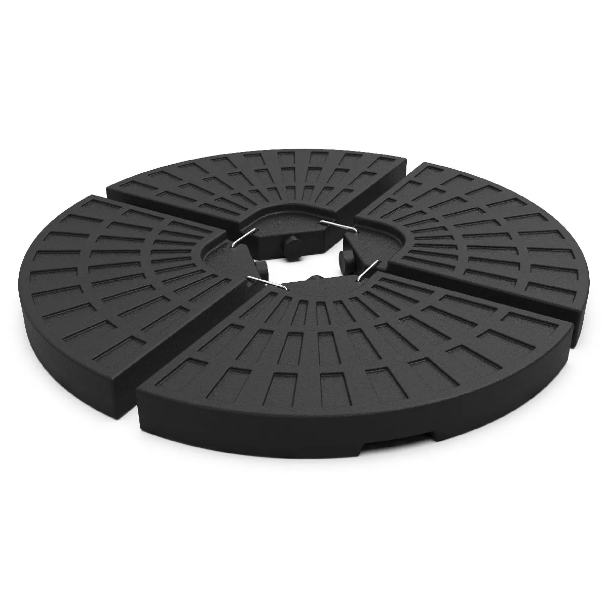 Dalle de lestage pour parasol remplissage 52L 4 pcs Noires