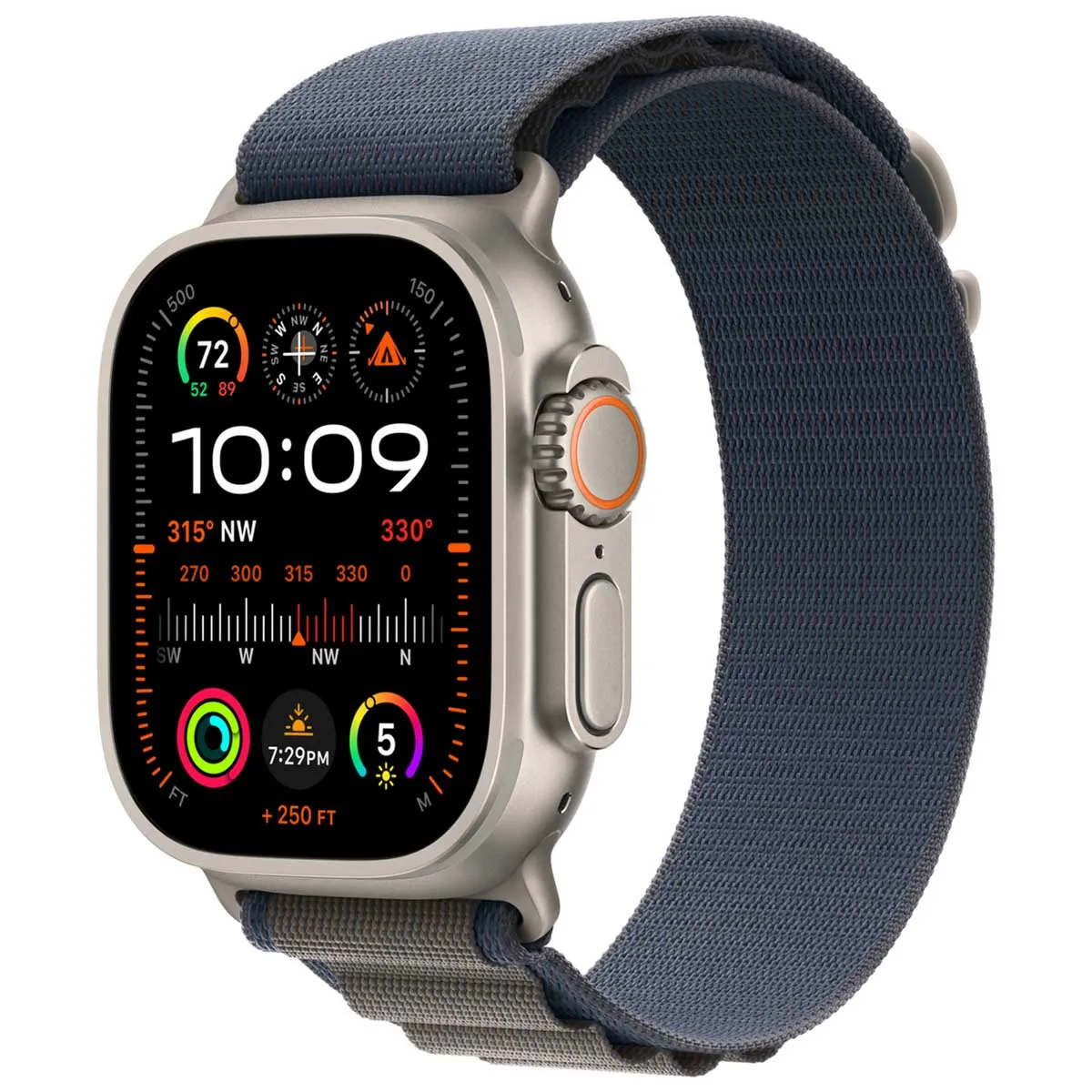 Alpine Loop Band pour Apple Watch Series 1 á 10 / SE / Ultra (2) (44/45/46/49 mm) - Taille S - Bleu