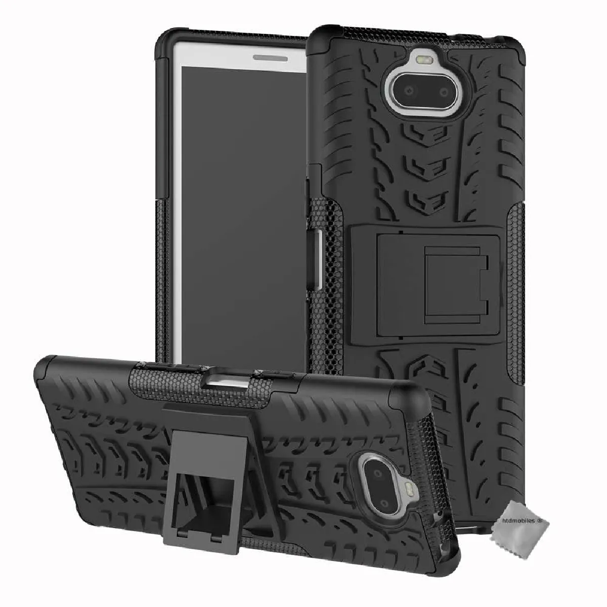 Coque rigide anti choc pour Sony Xperia 10 + film ecran - NOIR