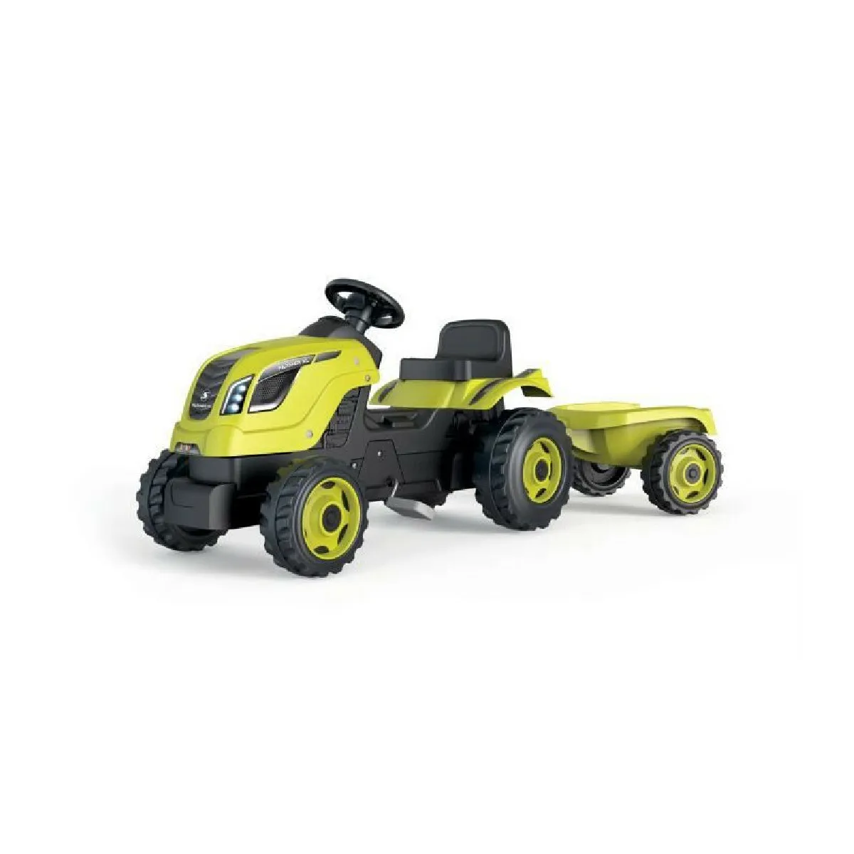 SMOBY Tracteur a pédales Farmer XL + Remorque - Vert