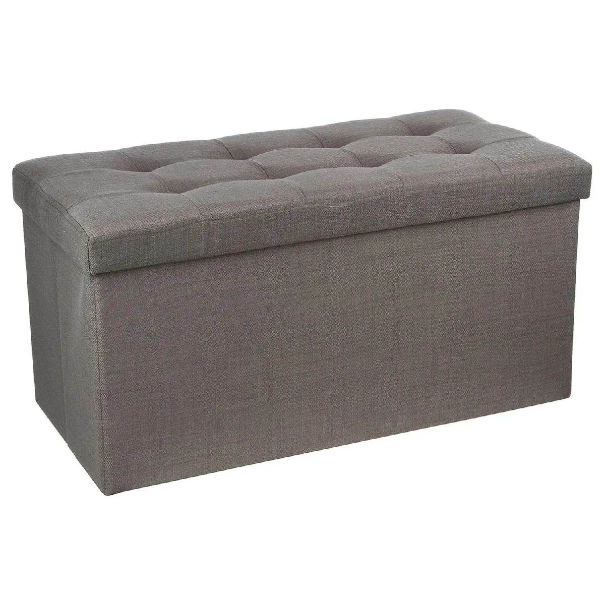 Banquette coffre pliable Lysandre - L. 76 x H. 38 cm - Gris