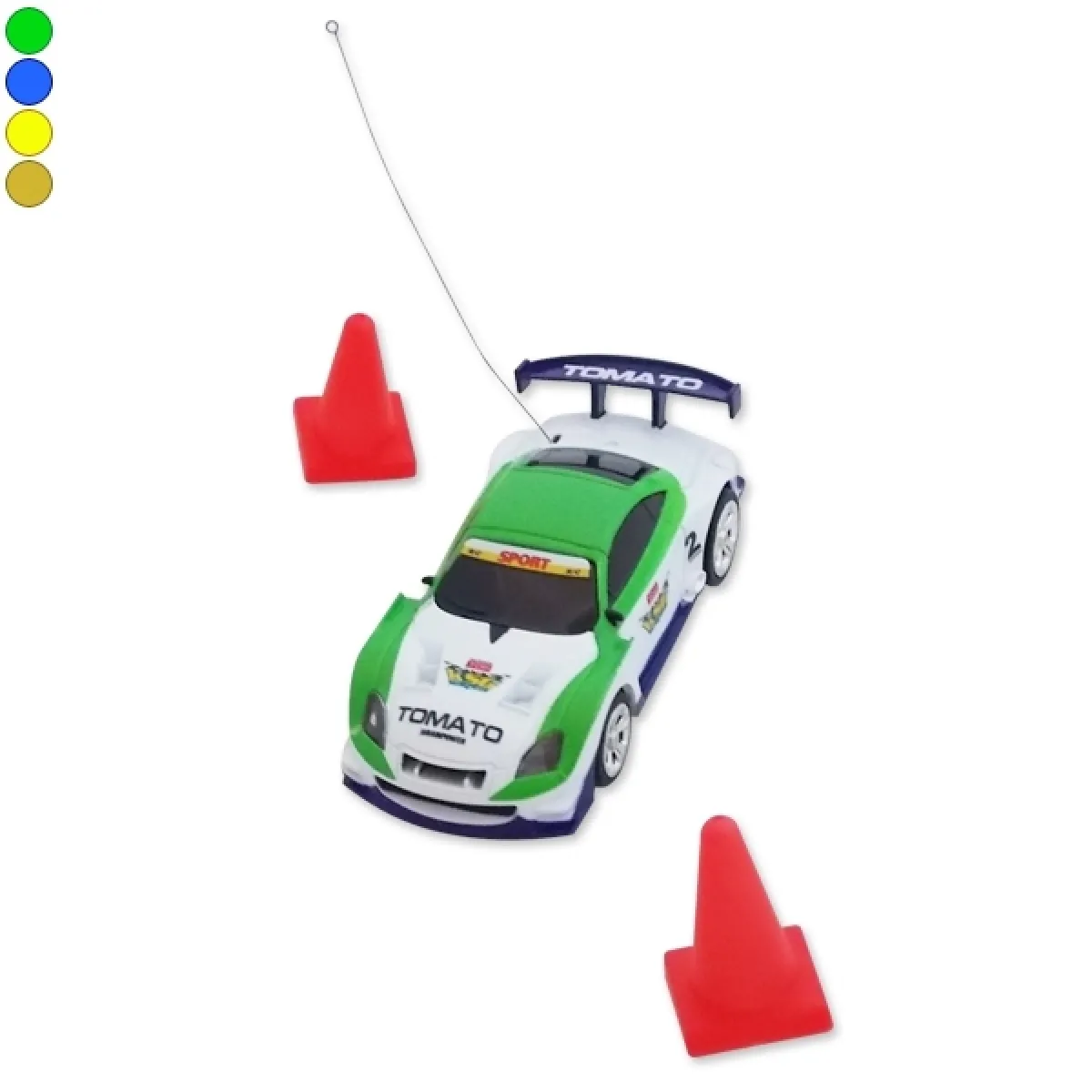 Mini voiture télécommandée rangement canette radiocmmandé RC doré