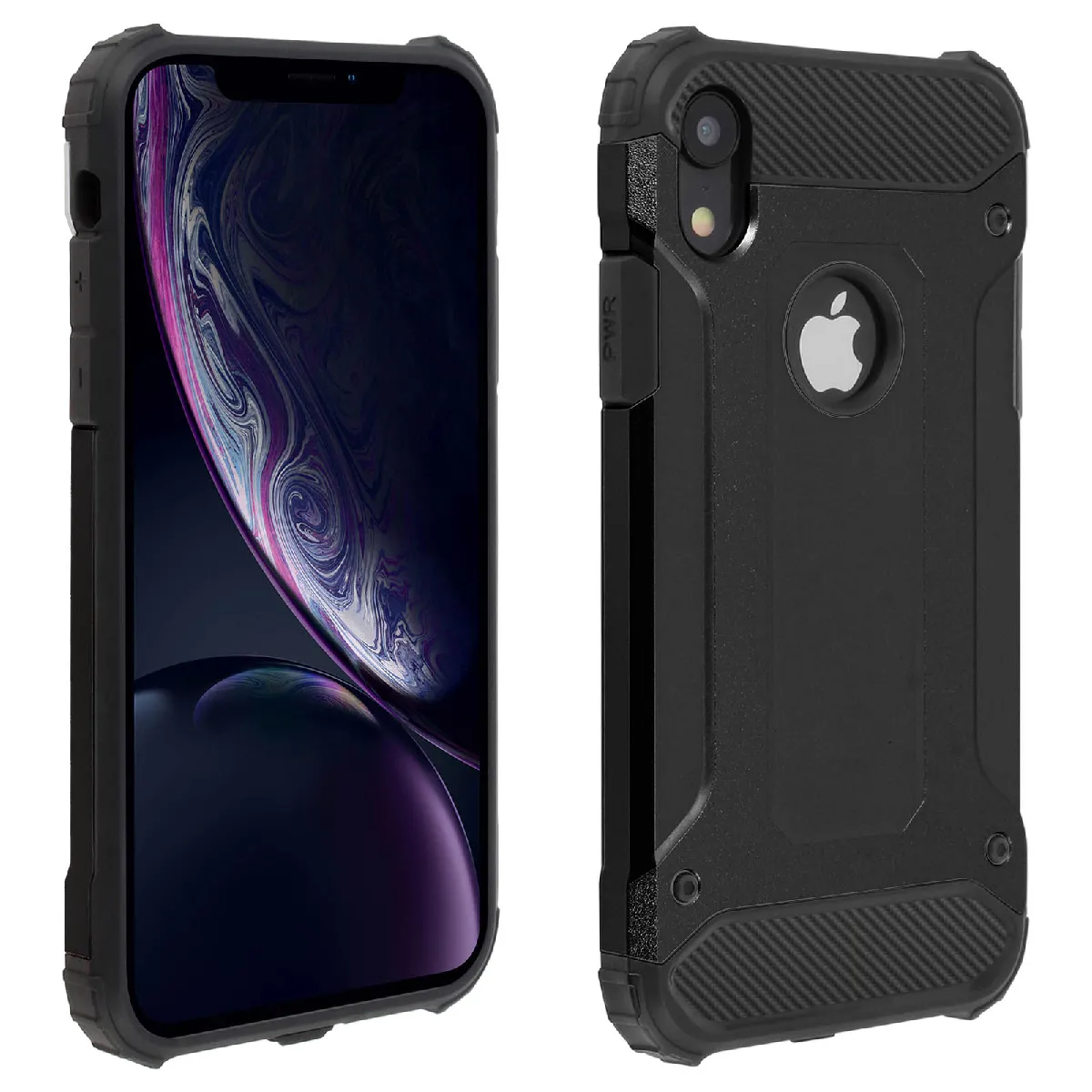 Coque Apple iPhone XR Protection Bi-matière Antichutes (1,80m) - Noir