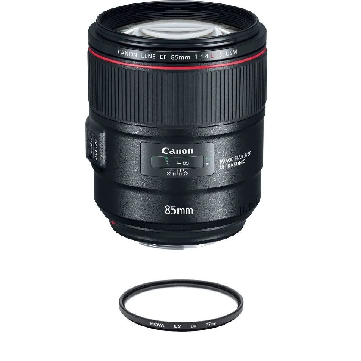 CANON EF 85MM F1.4L IS USM + HOYA UX UV 77mm Filter