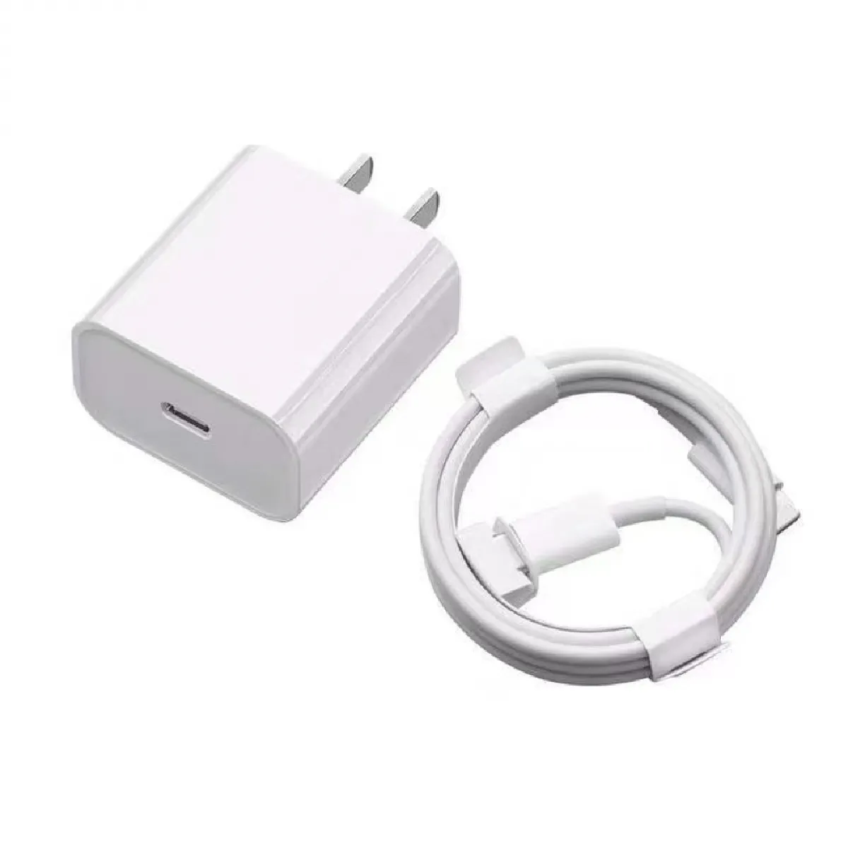 Chargeur rapide pour iPhone, prise de chargeur mural USB C 20 W avec câble de 1,8 m de type C vers Lightning cordon de synchronisation de données de charge rapide pour iPhone14 13 12 11 Pro Max Mini Xs Xr X 8 iPad(Paquet de 2)