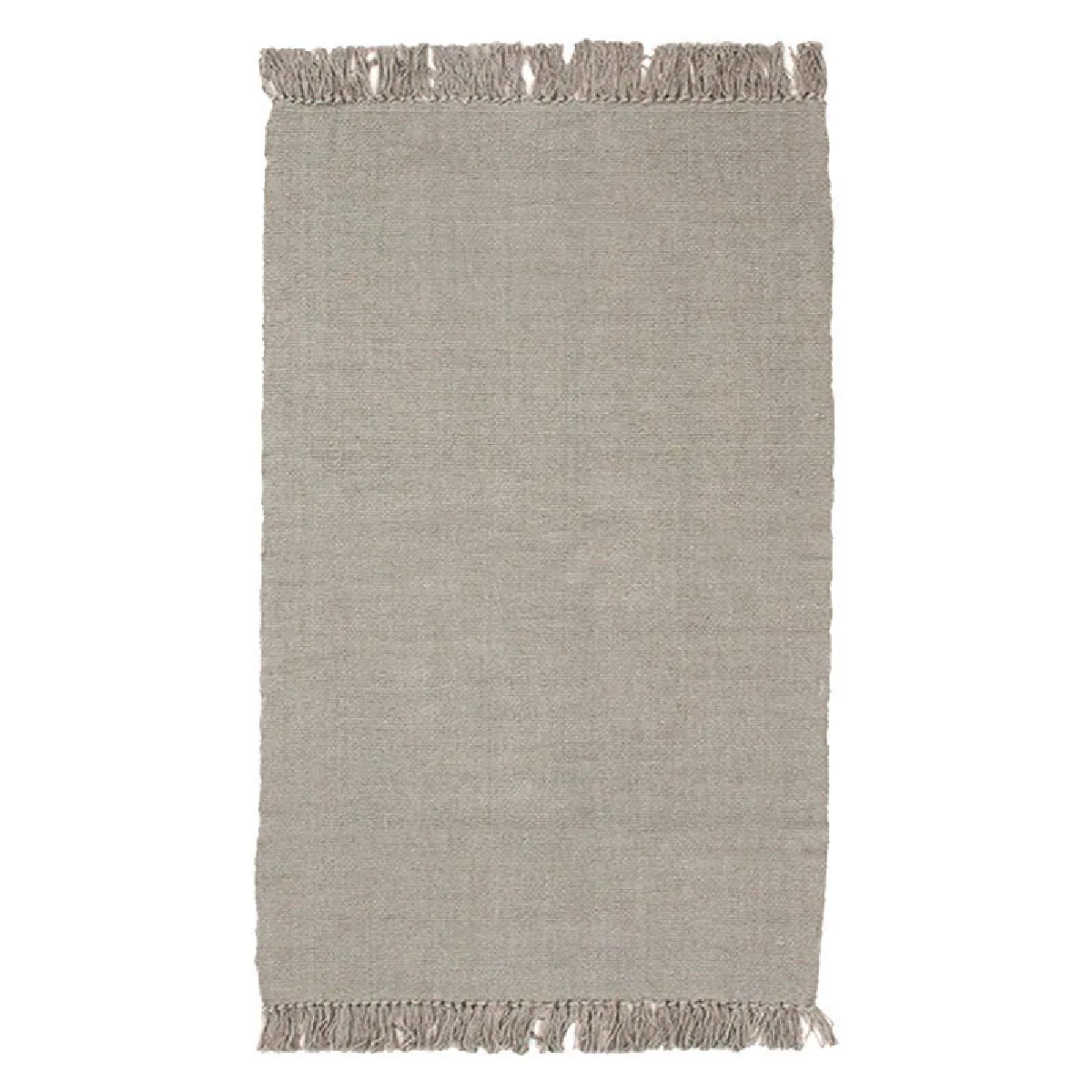 SIMPLY COTON - Tapis 100% coton gris foncé 50x80