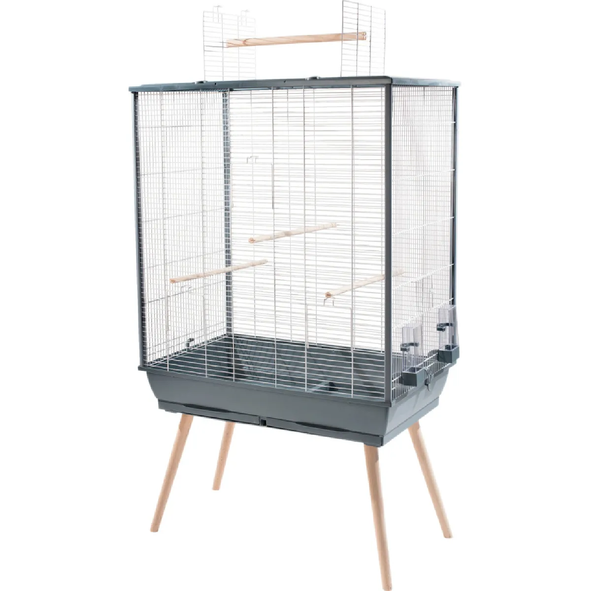 Cage à oiseaux Neo Jili XL gris.