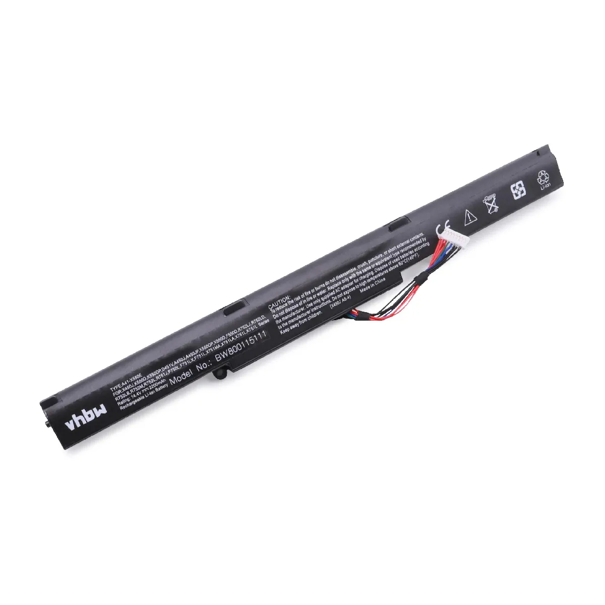 vhbw Batterie compatible avec Asus X752LX-T4070H, X752MA, X752MJ, Y481JF, Y481VP laptop (2200mAh, 14,4V, Li-Ion)