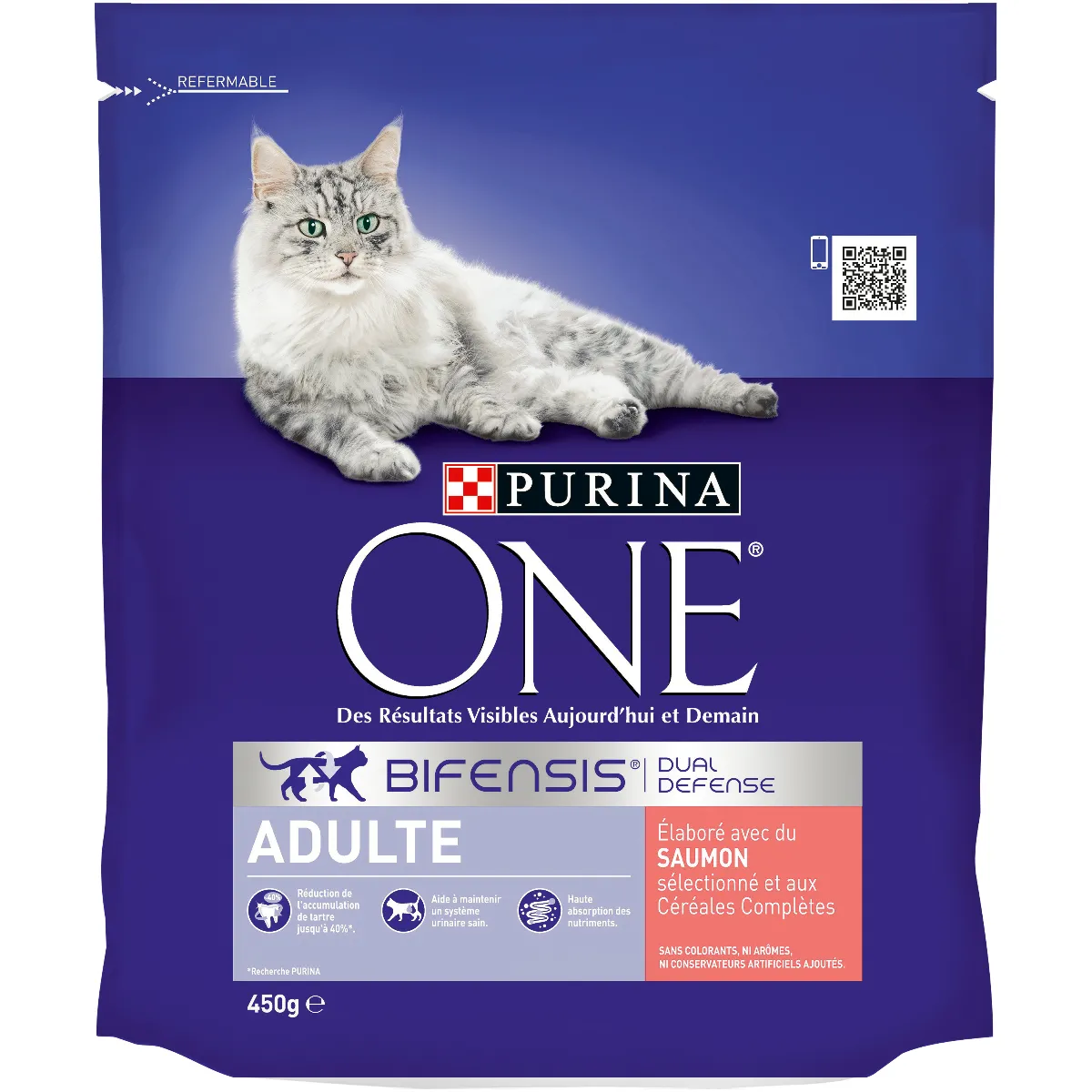 Purina One Chat adulte Saumon et Céréales complètes