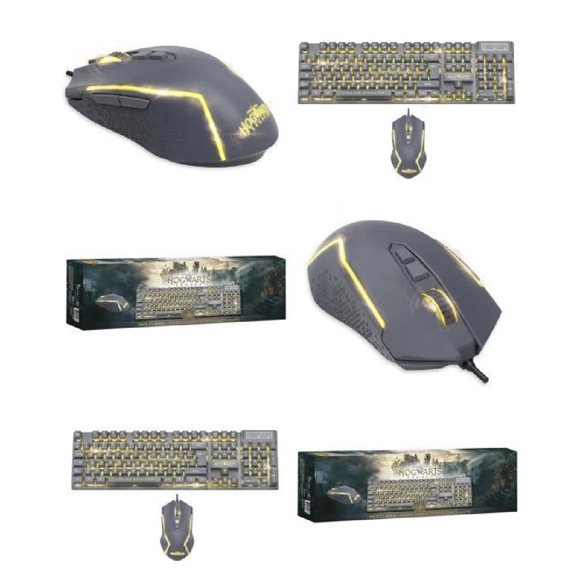 Clavier GAMER + Souris PC Harry Potter-Pack Clavier+Souris gaming rétroéclairés 8000DPI Hogwarts Legacy compatible PS4