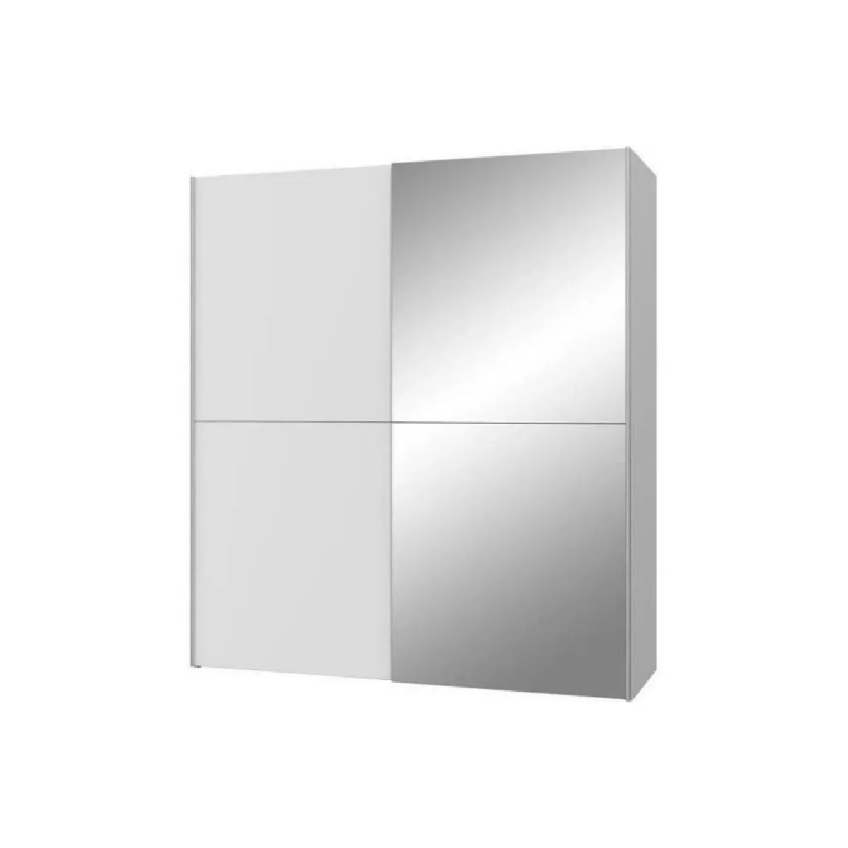 ULOS Armoire 2 portes coulissantes + miroir - Blanc mat - L 170,3 x P 61,2 x H 190,5 cm