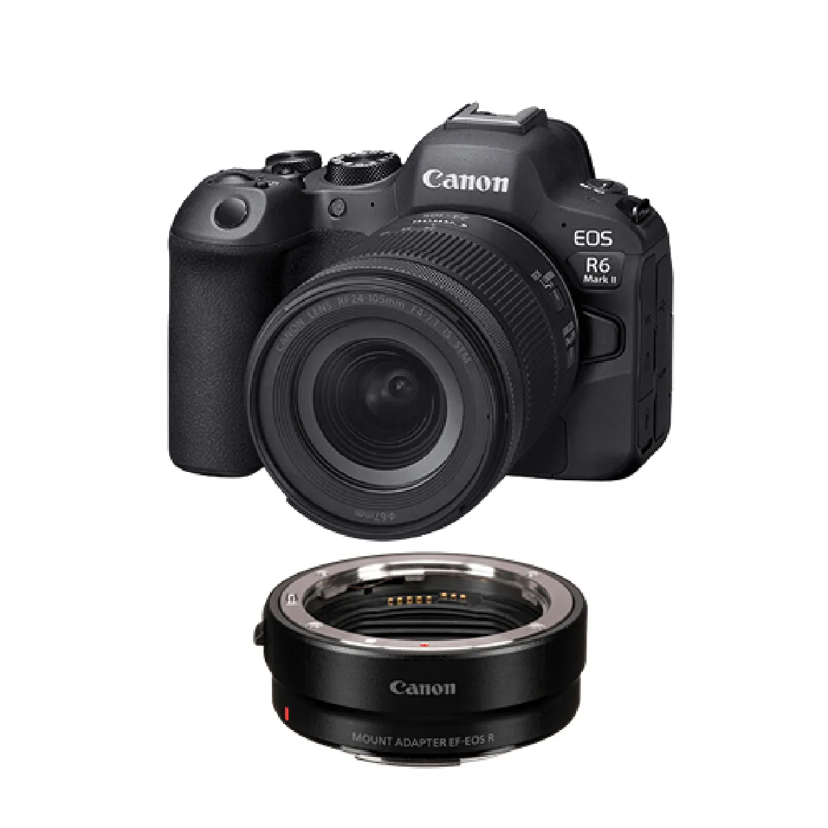 Kit Canon EOS R6 II RF 24-105mm IS STM+ Adaptateur de monture EF-EOS R