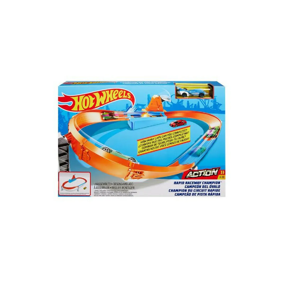 Voiture Hot Wheels Piste Champion du circuit rapide