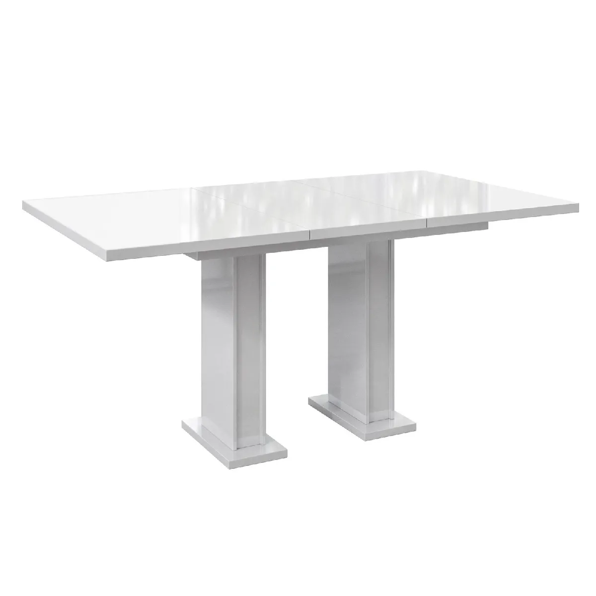 TABLE A MANGER EXTENSIBLE ROSS - BLANC LAQUE 120-160 CM